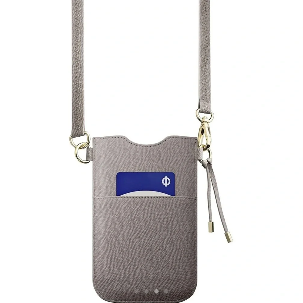 LAUT | phone/card crossbody/case//necklace/holder taupe